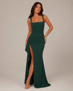 Jurk Dames Strapless Maxi Hoge Split