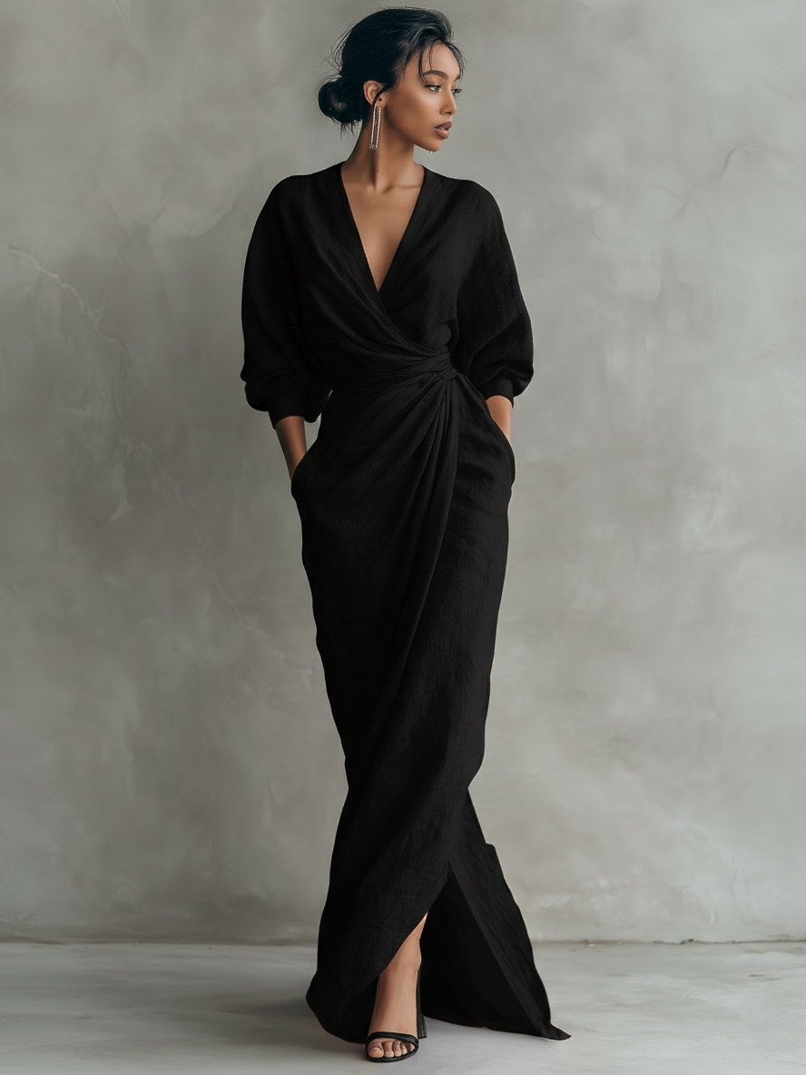 Miss | Jurk Dames Maxi - Linnenmix