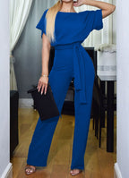 Jumpsuit Dames Elegant met Hoge Taille - Blauw