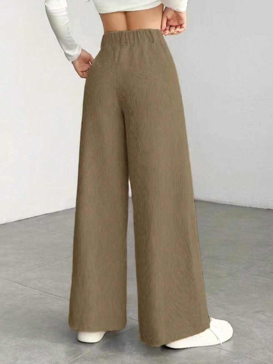 Miss | Broek Dames Hoge Taille Wijde Pijp - Corduroy