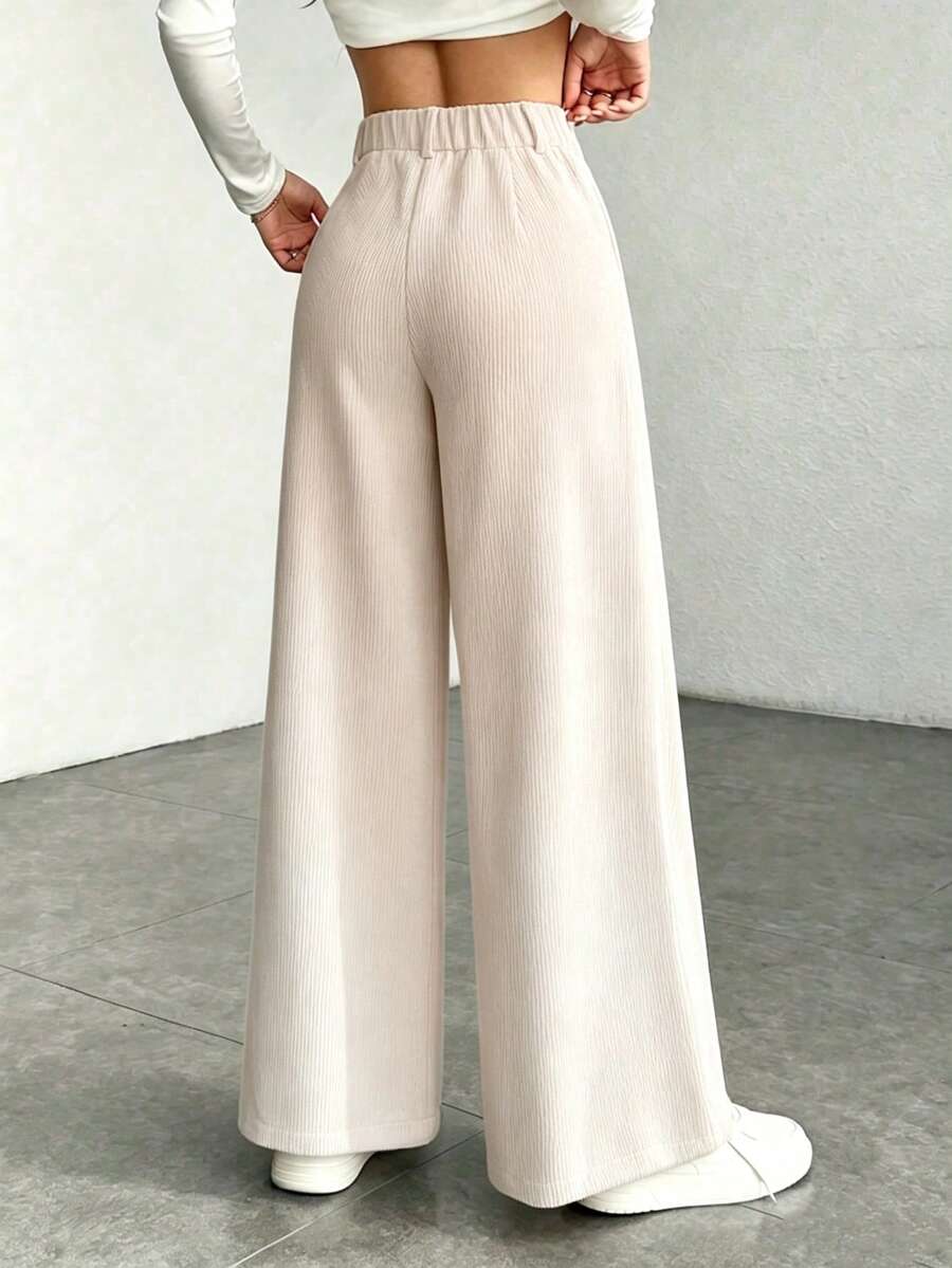 Miss | Broek Dames Hoge Taille Wijde Pijp - Corduroy