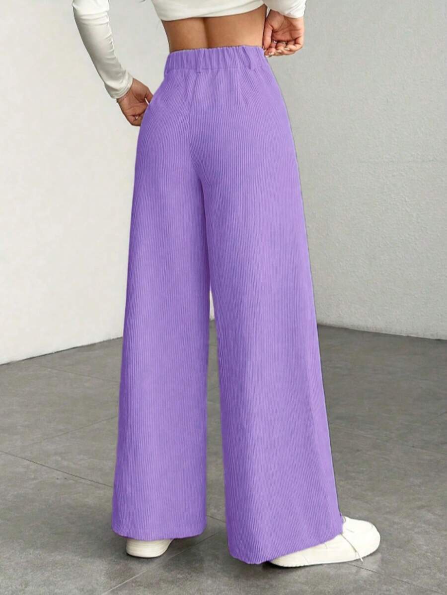 Miss | Broek Dames Hoge Taille Wijde Pijp - Corduroy