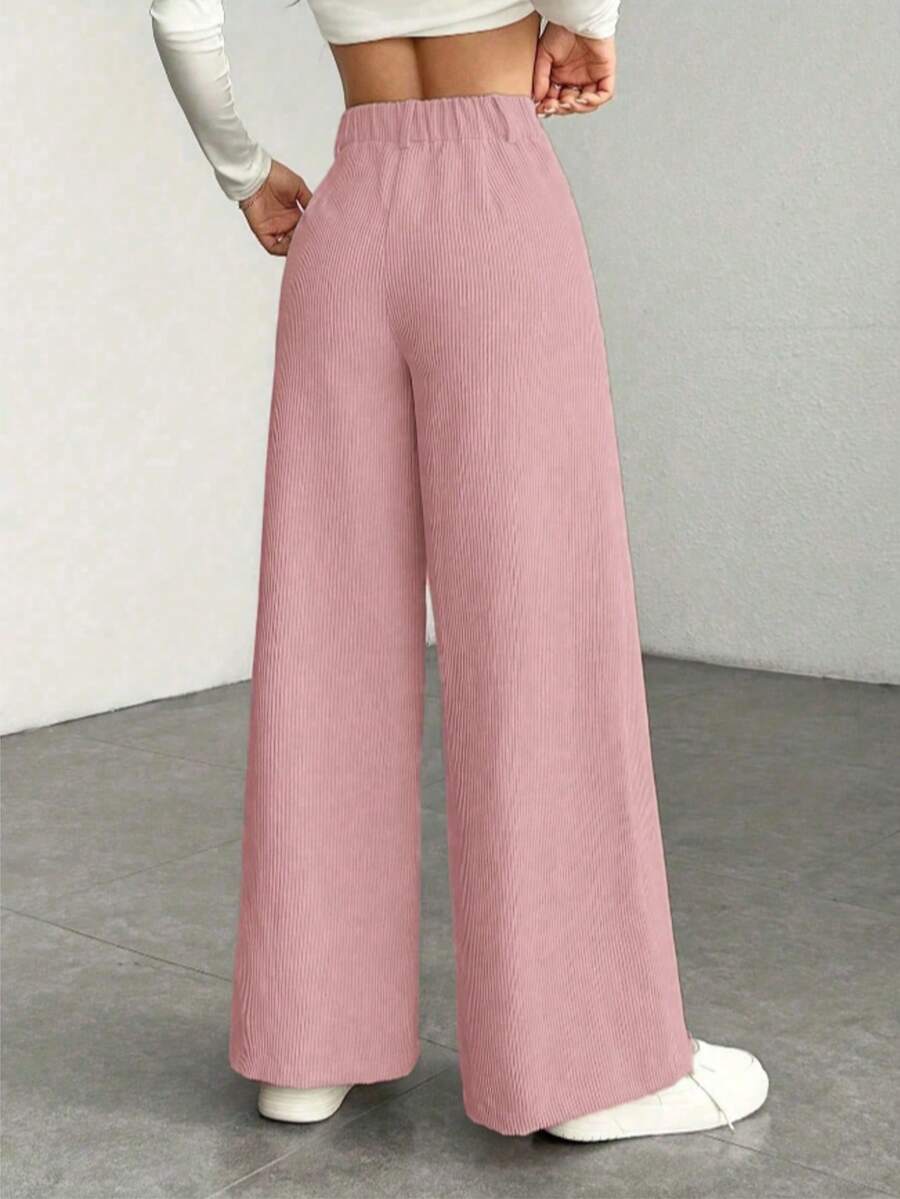 Miss | Broek Dames Hoge Taille Wijde Pijp - Corduroy