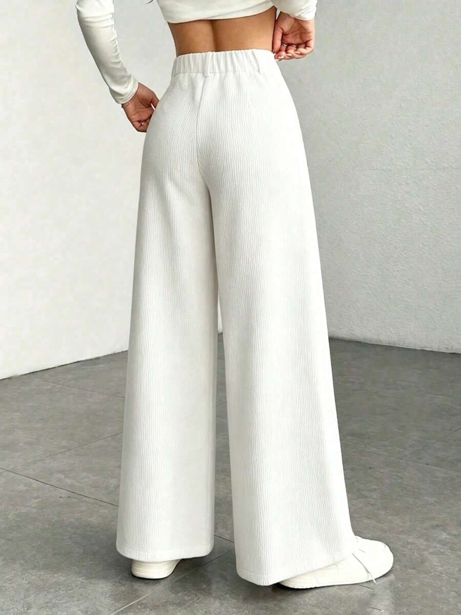 Miss | Broek Dames Hoge Taille Wijde Pijp - Corduroy