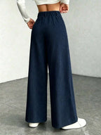 Miss | Broek Dames Hoge Taille Wijde Pijp - Corduroy