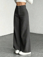 Miss | Broek Dames Hoge Taille Wijde Pijp - Corduroy