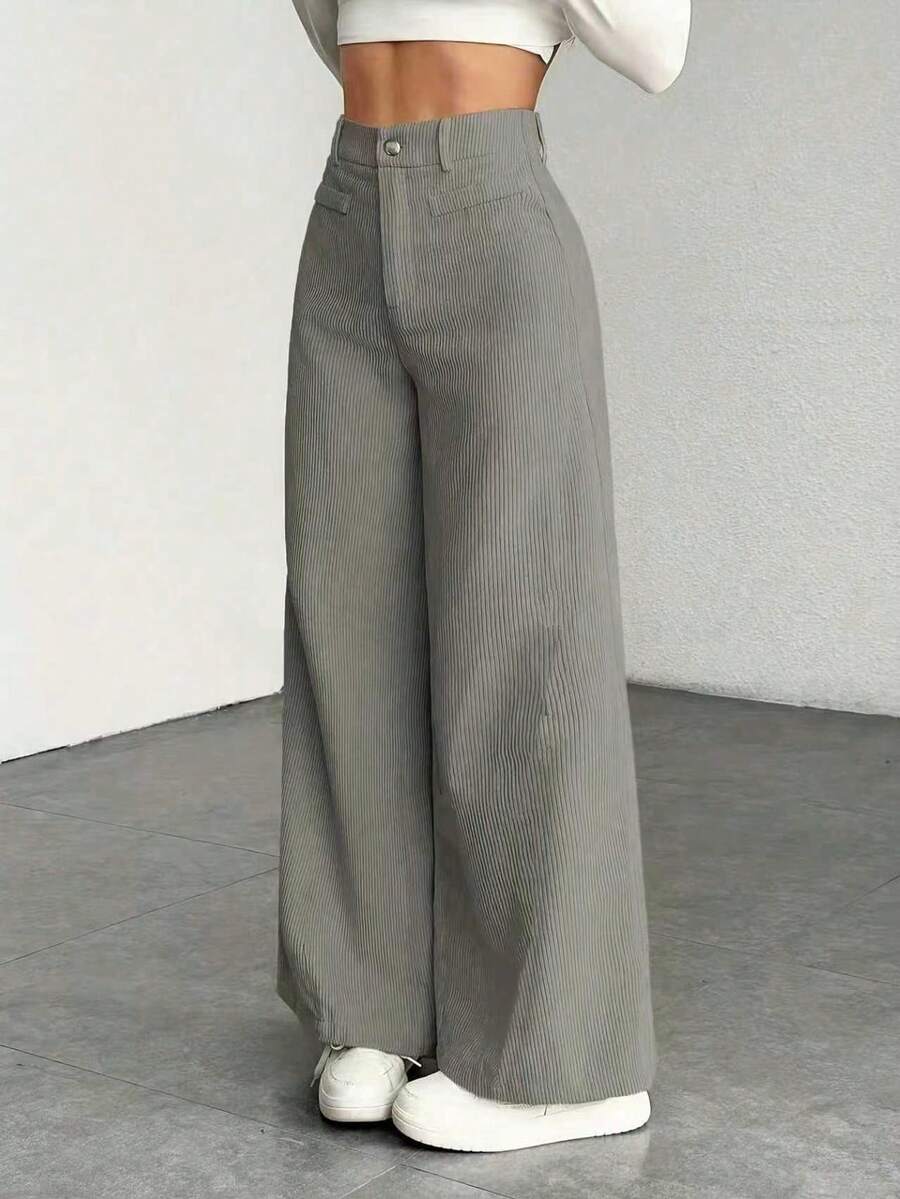 Miss | Palazzo Broek Dames Hoge Taille Wijde Pijp Klepzakken