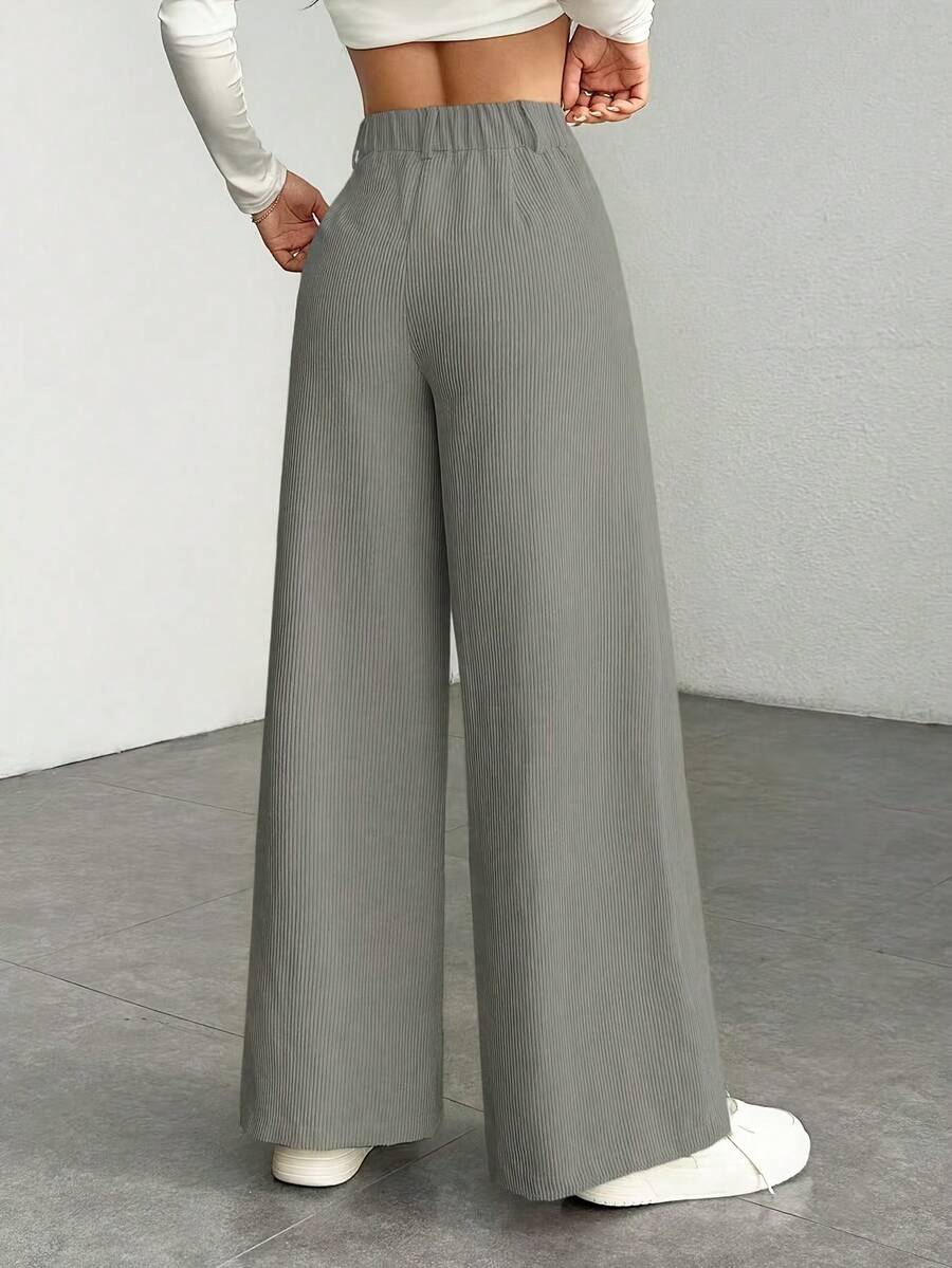 Miss | Broek Dames Hoge Taille Wijde Pijp - Corduroy