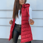 Miss | Bodywarmer Dames Gewatteerd Lang Capuchon Ritssluiting