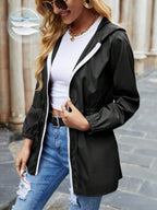 Miss | Jas Dames Windbreaker Capuchon Taillekoordje - Polyester