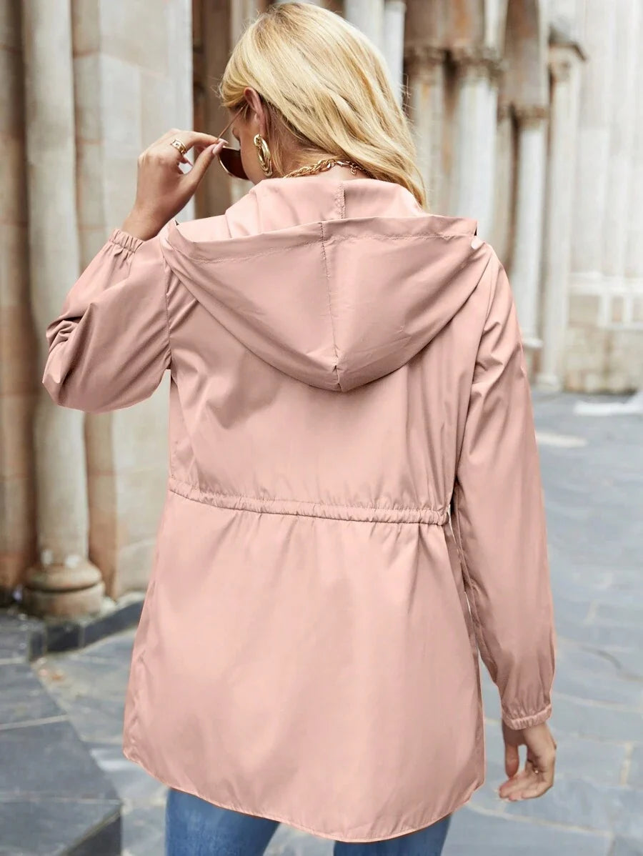 Miss | Jas Dames Windbreaker Capuchon Taillekoordje - Polyester