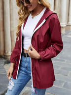 Miss | Jas Dames Windbreaker Capuchon Taillekoordje - Polyester
