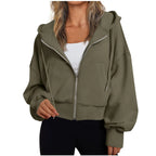 Hoodie Dames Losvallend Rits Capuchon