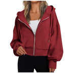 Hoodie Dames Losvallend Rits Capuchon