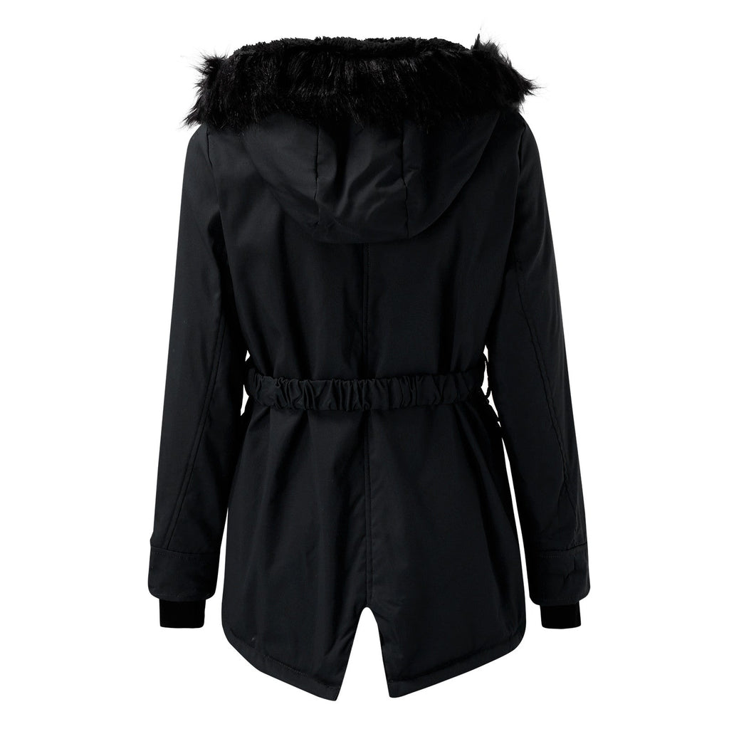 Miss | Jurk Dames Parka-stijl Capuchon Knopen Zakken