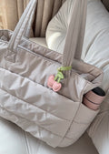 Handtas Dames Puffer Waterafstotend met Laptopvak
