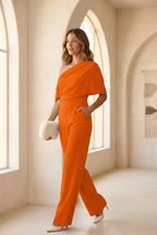 Jumpsuit Asymmetrisch Oranje - Miss Madera MIS-66A084