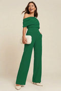 Jumpsuit Asymmetrisch Smaragdgroen - Miss Madera MIS-CC16F6