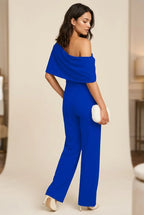 Jumpsuit asymmetrisch kobaltblauw - Miss Madera MIS-1A4CC3