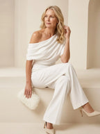 Jumpsuit één‑schouder drapage - Miss Madera MIS-55E67C