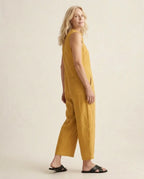 Jumpsuit mouwloos van linnen geel - Miss Madera MIS-7AC8E5