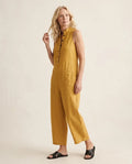 Jumpsuit mouwloos van linnen geel - Miss Madera MIS-7AC8E5