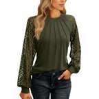 Kant Blouse Dames | Kanten Inzetstukken Regular Fit - Miss Madera MIS-PYLRFG