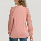 Kant Blouse Dames | Kanten Inzetstukken Regular Fit - Miss Madera MIS-PYLRFG