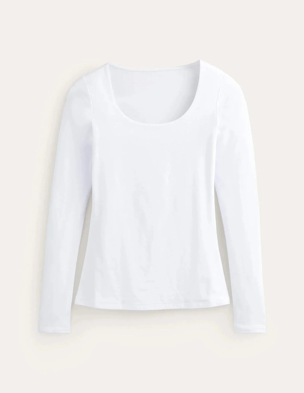 Katoenen Longsleeve Dames | Scoop Hals Relaxed Fit - Miss Madera MIS-ZTMWTL