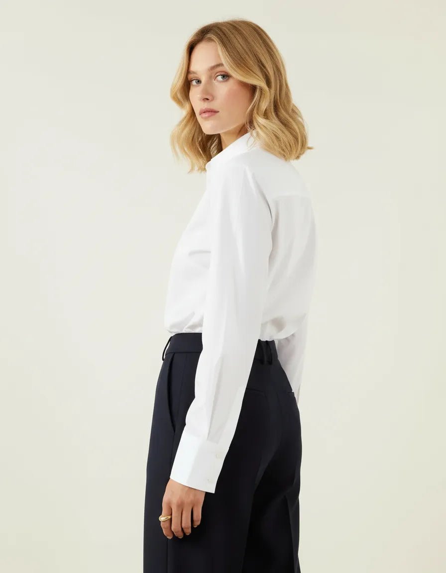 Katoenen Overhemd Dames | Pintuck Details Regular Fit - Miss Madera MIS-8NFNTF