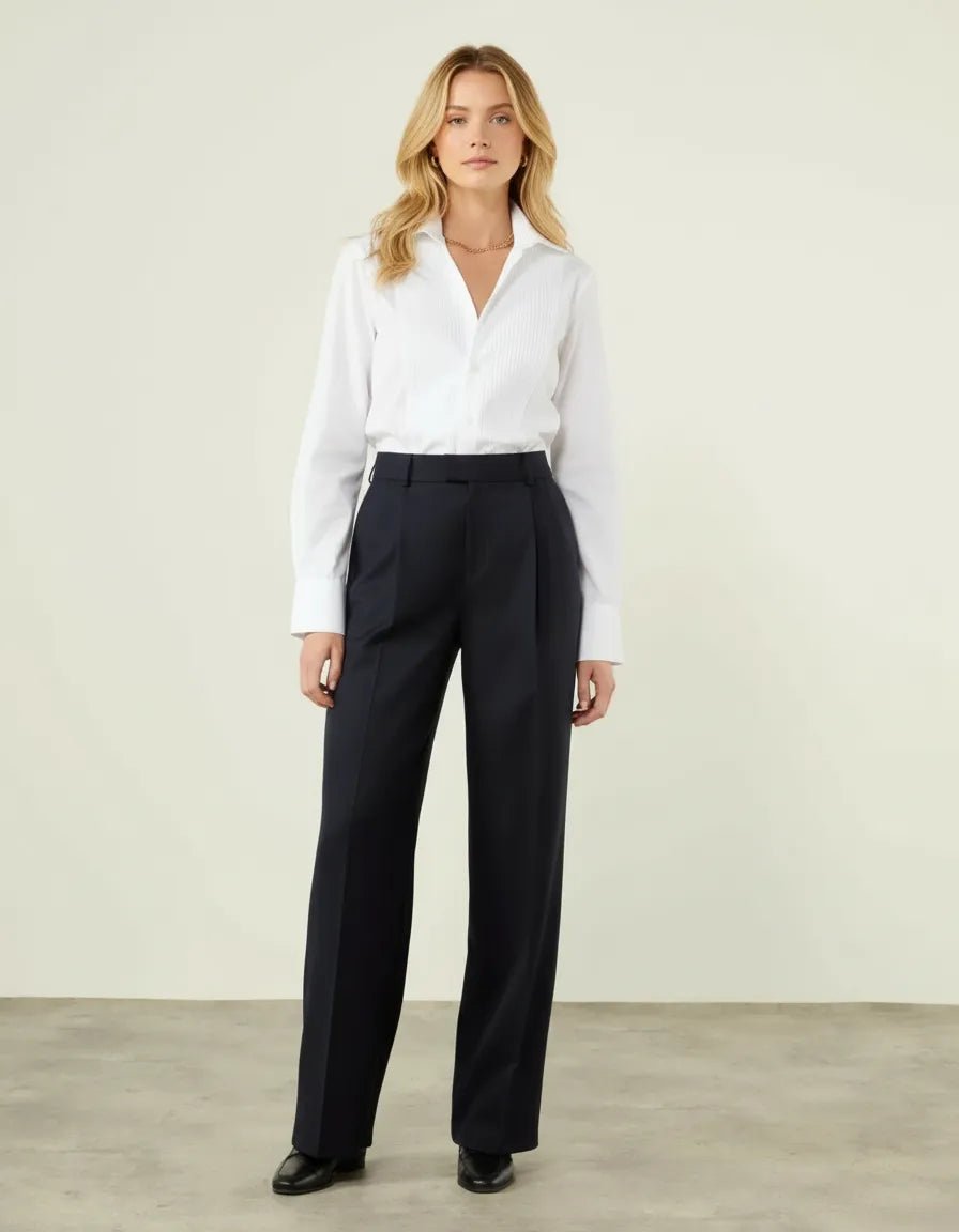 Katoenen Overhemd Dames | Pintuck Details Regular Fit - Miss Madera MIS-8NFNTF