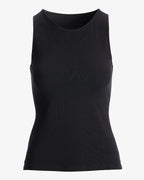 Katoenmix Tanktop Dames – Zwart | Relaxed Fit Gebreid - Miss Madera MIS-E6HCJJ