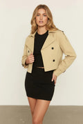 Korte Trenchcoat Dames | Dubbelrijig Getailleerd - Miss Madera MIS-CA7TRB