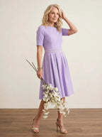Lavendel Fit-and-Flare Jurk - Miss Madera MIS-26F630