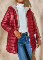 Miss | Jas Dames Gewatteerd Longline Capuchon