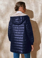 Miss | Jas Dames Gewatteerd Longline Capuchon