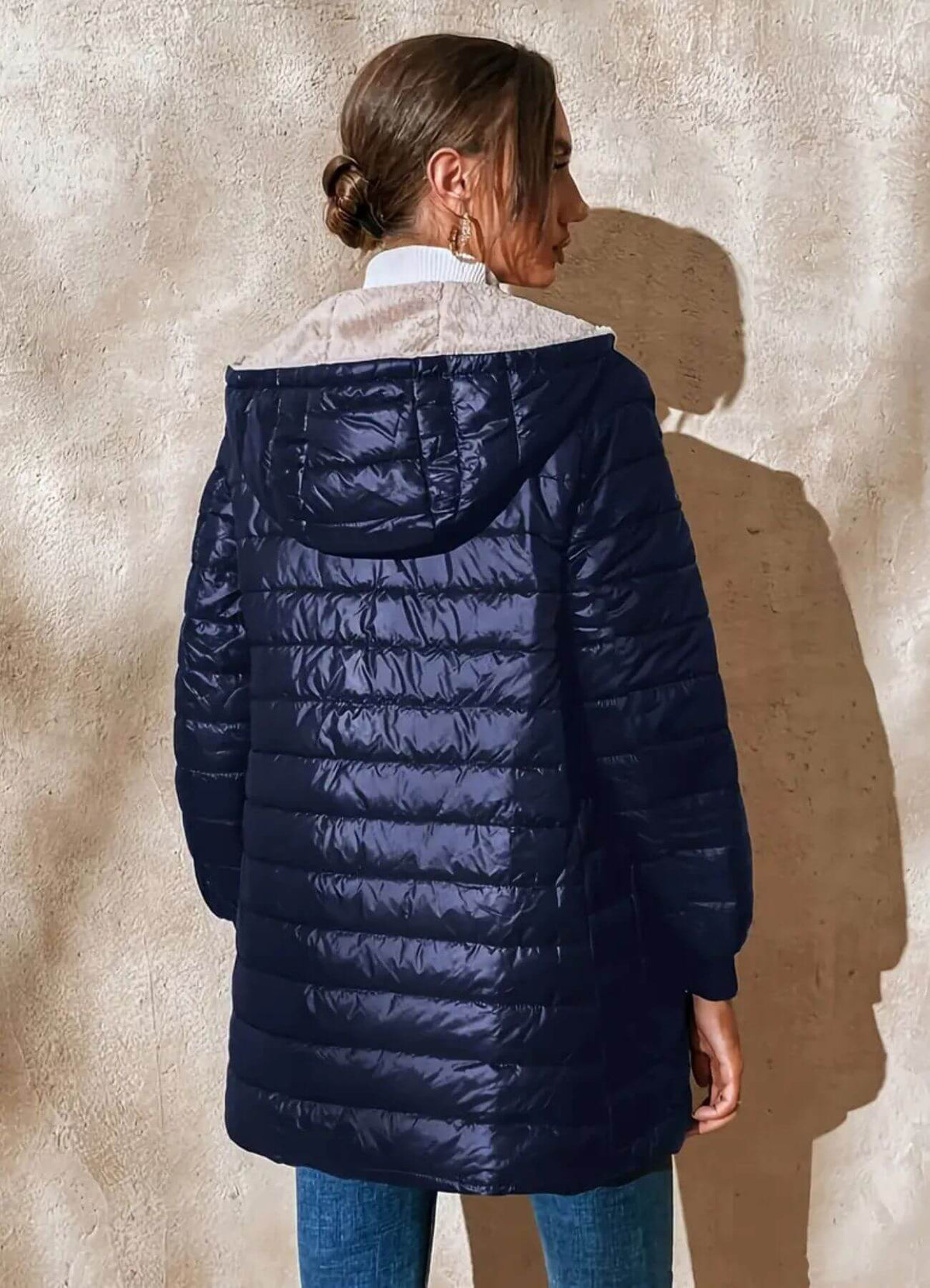 Miss | Jas Dames Gewatteerd Longline Capuchon