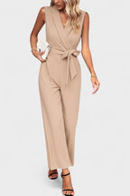 Miss | Jumpsuit Dames Omslaghals Strikdetail Getailleerd