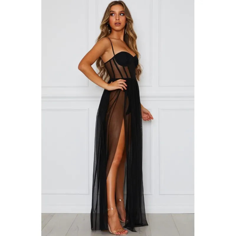 Miss | Jurk Dames Maxi Elegant - Kant