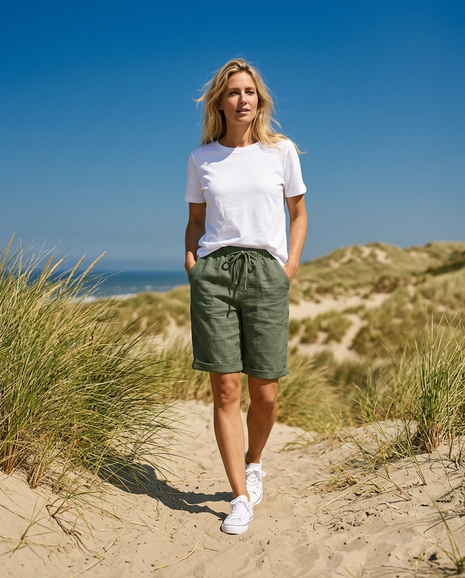 Miss | Broek Dames Capri Relaxed - Linnen