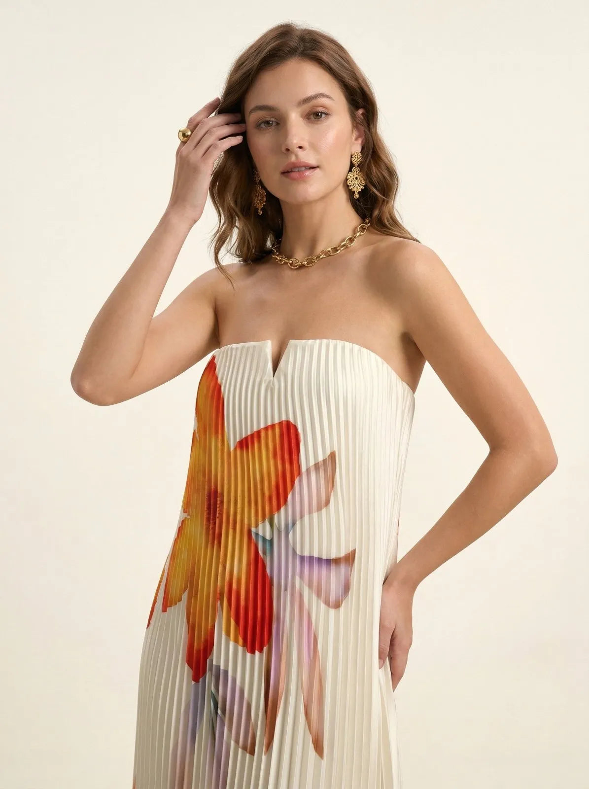 Maxi Jurk grootschalige bloemenprint - Miss Madera MIS-3234534