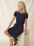 Middellange Jurk Navyblauw - Miss Madera MIS-9538DE