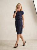 Middellange Jurk Navyblauw - Miss Madera
