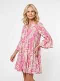 Mini Jurk levendige paisley print - Miss Madera MIS-CF615B