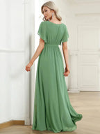 Miss | Avondjurk Dames Maxi A-lijn Elegant - Chiffon - Geel