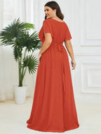 Miss | Avondjurk Dames Maxi A-lijn Elegant - Chiffon - Saliegroen