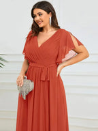 Miss | Avondjurk Dames Maxi A-lijn Elegant - Chiffon - Mintgroen