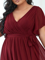 Miss | Avondjurk Dames Maxi A-lijn Elegant - Chiffon - Marineblauw