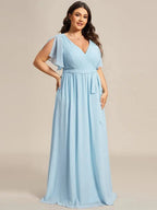 Miss | Avondjurk Dames Maxi A-lijn Elegant - Chiffon - Mintgroen