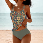 Miss | Badpak Dames Geometrische Print Spaghettibandjes - Polyester - Miss Madera MIS-3B2FE0